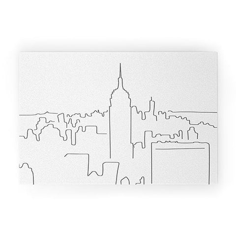 Daily Regina Designs Minimal Line New York City Welcome Mat