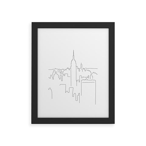 Daily Regina Designs Minimal Line New York City Framed Art Print