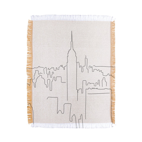 Daily Regina Designs Minimal Line New York City Throw Blanket