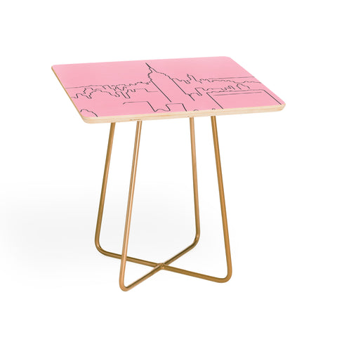 Daily Regina Designs New York City Minimal Line Pink Side Table