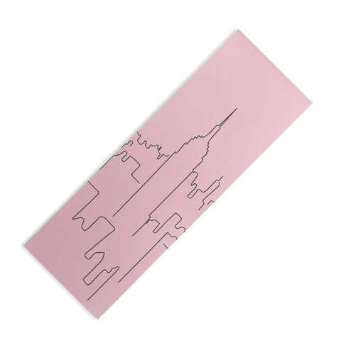 Daily Regina Designs New York City Minimal Line Pink Yoga Mat