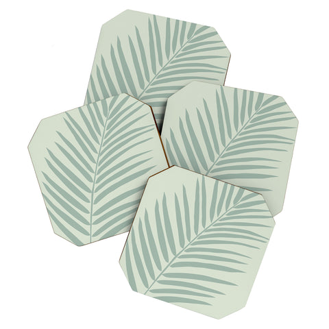 Daily Regina Designs Palm Leaf Sage Coaster Set