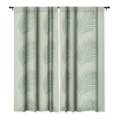 Daily Regina Designs Palm Leaf Sage Blackout Window Curtain