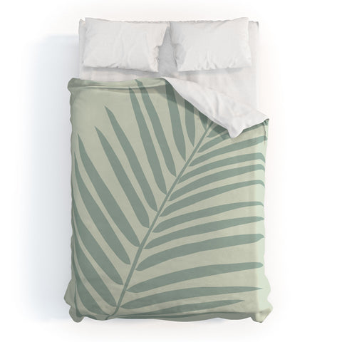 Daily Regina Designs Palm Leaf Sage Duvet Cover