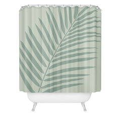 Daily Regina Designs Palm Leaf Sage Shower Curtain