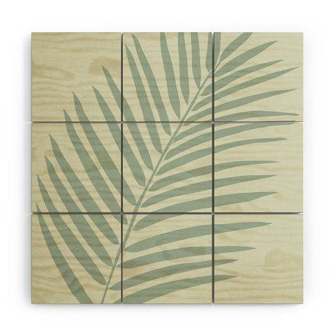 Daily Regina Designs Palm Leaf Sage Wood Wall Mural