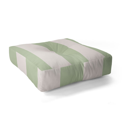 Daily Regina Designs Pastel Green Vertical Stripes Floor Pillow Square