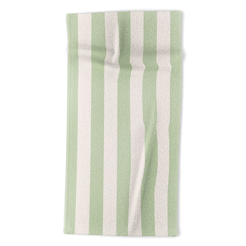 Daily Regina Designs Pastel Green Vertical Stripes Beach Towel