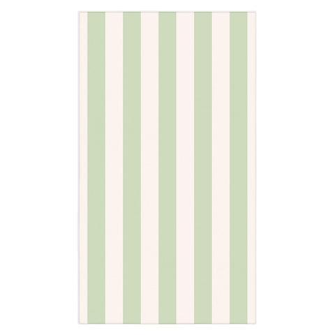 Daily Regina Designs Pastel Green Vertical Stripes Tablecloth