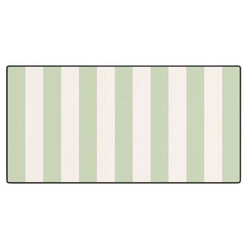 Daily Regina Designs Pastel Green Vertical Stripes Desk Mat