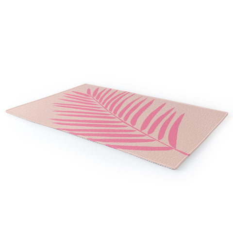 Daily Regina Designs Pink And Blush Palm Leaf Area Rug