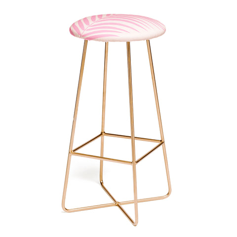 Daily Regina Designs Pink And Blush Palm Leaf Bar Stool