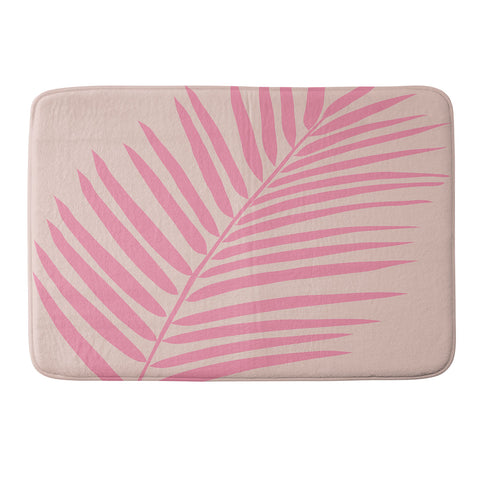Daily Regina Designs Pink And Blush Palm Leaf Memory Foam Bath Mat