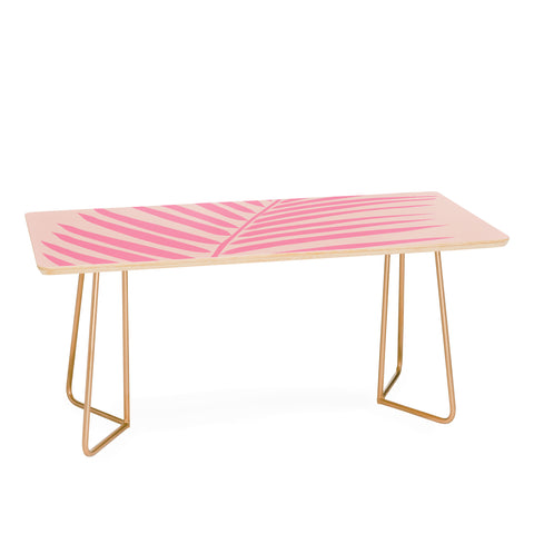 Daily Regina Designs Pink And Blush Palm Leaf Coffee Table