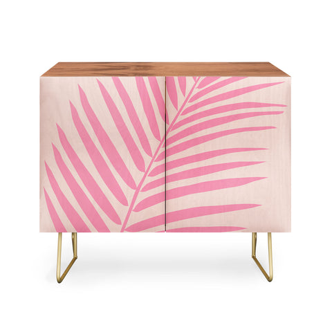 Daily Regina Designs Pink And Blush Palm Leaf Credenza