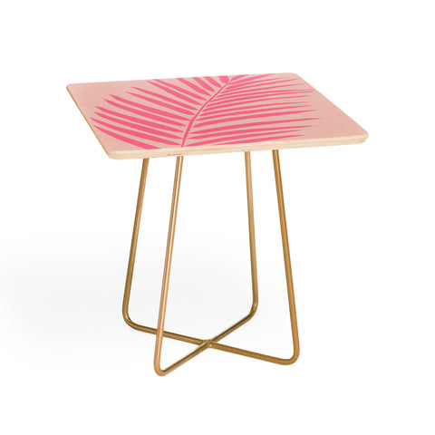 Daily Regina Designs Pink And Blush Palm Leaf Side Table