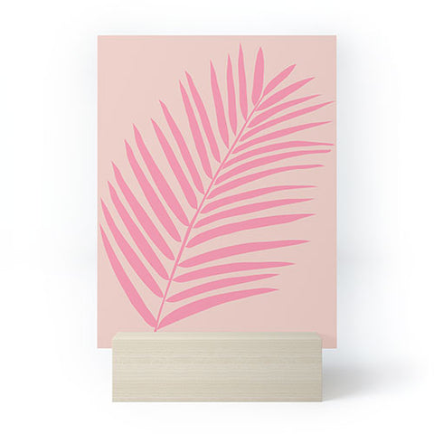 Daily Regina Designs Pink And Blush Palm Leaf Mini Art Print