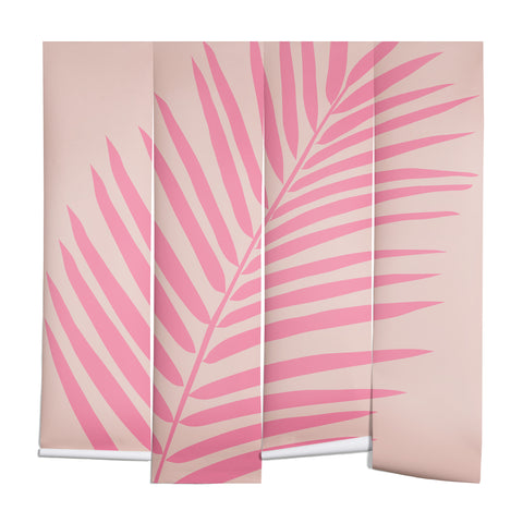 Daily Regina Designs Pink And Blush Palm Leaf Wall Mural