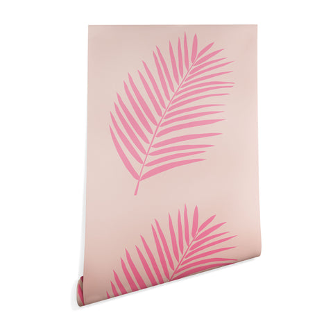 Daily Regina Designs Pink And Blush Palm Leaf Wallpaper