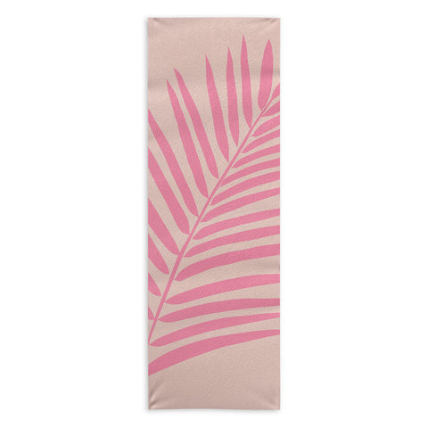 Daily Regina Designs Pink And Blush Palm Leaf Yoga Towel