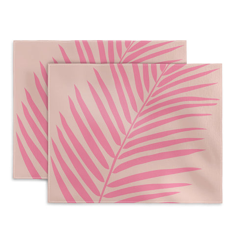 Daily Regina Designs Pink And Blush Palm Leaf Placemat