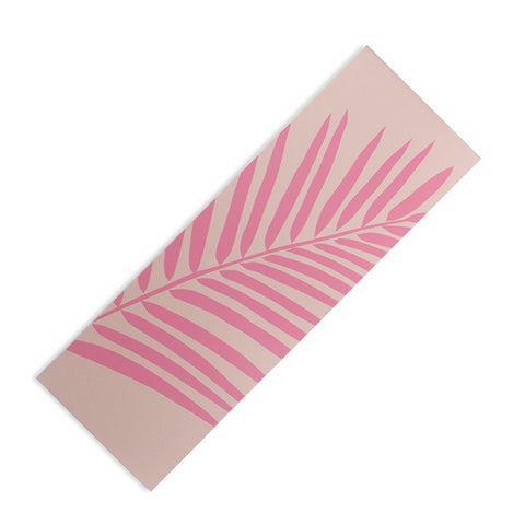 Daily Regina Designs Pink And Blush Palm Leaf Yoga Mat
