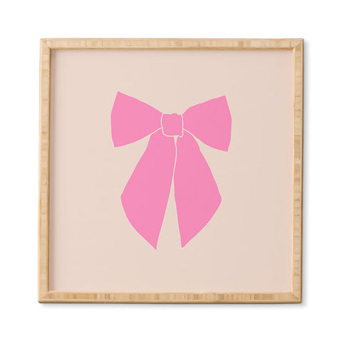 Daily Regina Designs Pink Bow Framed Wall Art