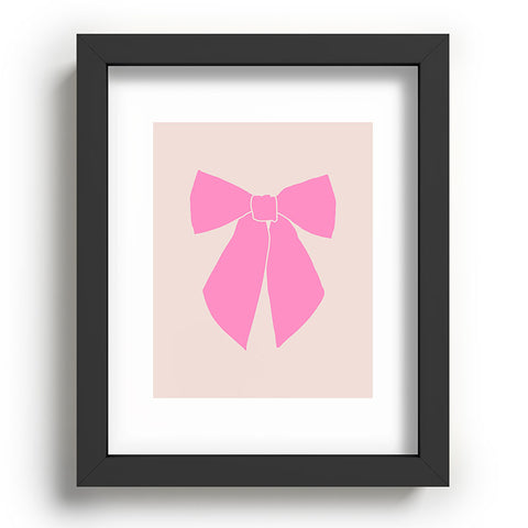 Daily Regina Designs Pink Bow Recessed Framing Rectangle