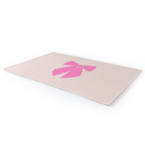 Daily Regina Designs Pink Bow Area Rug
