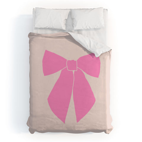 Daily Regina Designs Pink Bow Duvet Cover