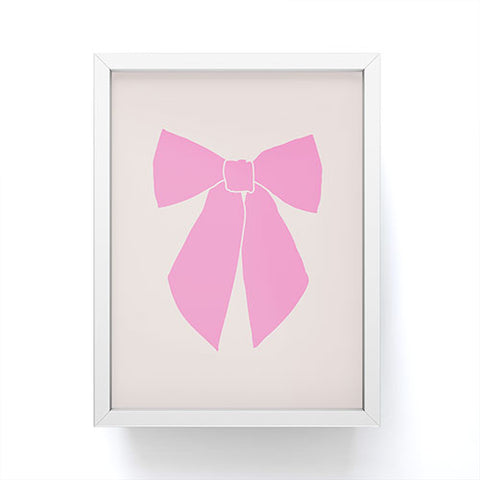 Daily Regina Designs Pink Bow Framed Mini Art Print