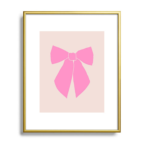Daily Regina Designs Pink Bow Metal Framed Art Print