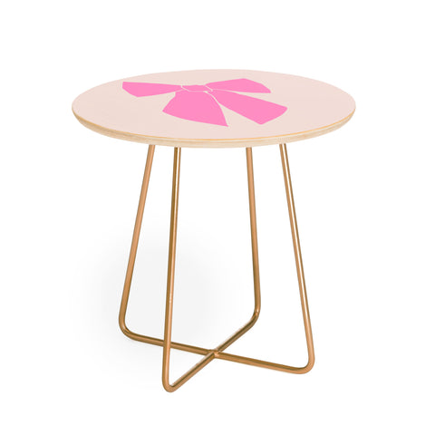 Daily Regina Designs Pink Bow Round Side Table