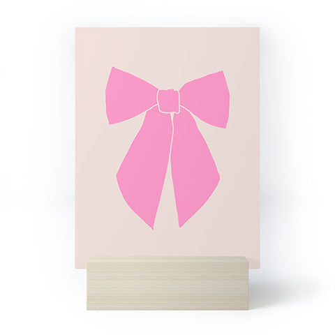 Daily Regina Designs Pink Bow Mini Art Print