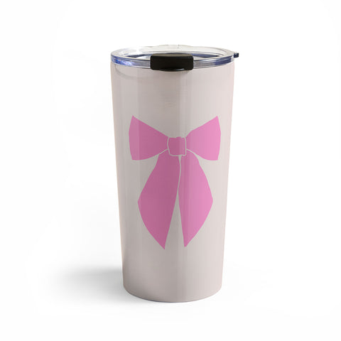 Daily Regina Designs Pink Bow Travel Mug