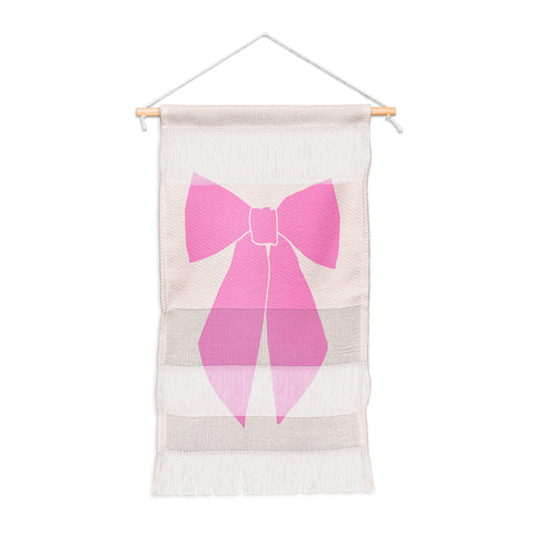 Daily Regina Designs Pink Bow Wall Hanging Portrait