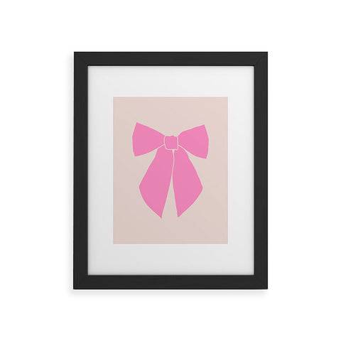 Daily Regina Designs Pink Bow Framed Art Print