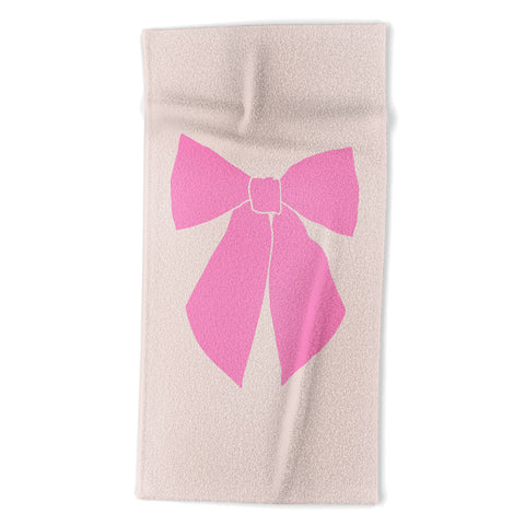 Daily Regina Designs Pink Bow Beach Towel