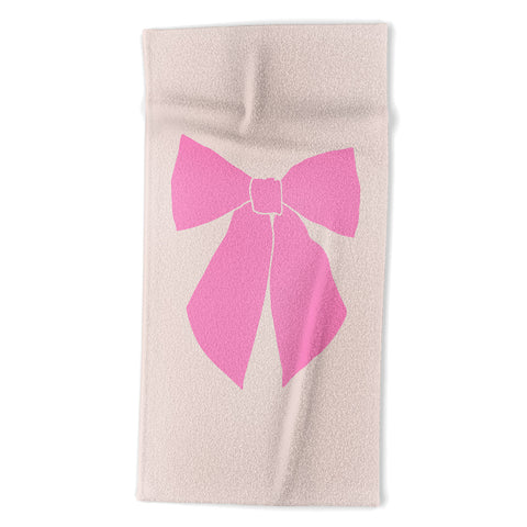 Daily Regina Designs Pink Bow Beach Towel