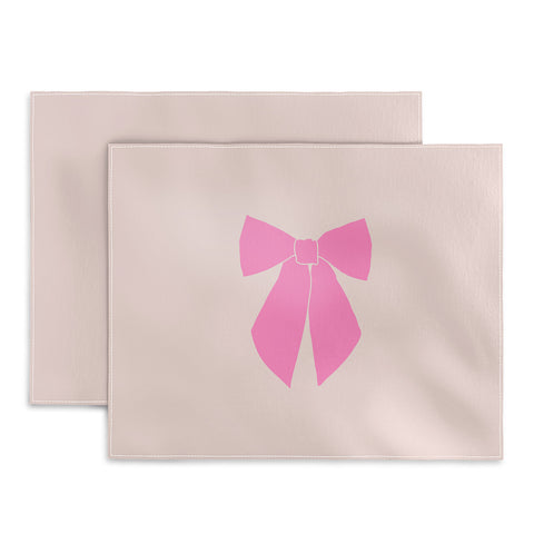 Daily Regina Designs Pink Bow Placemat