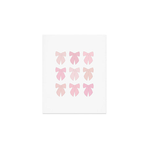 Daily Regina Designs Pink Bows Preppy Coquette Art Print