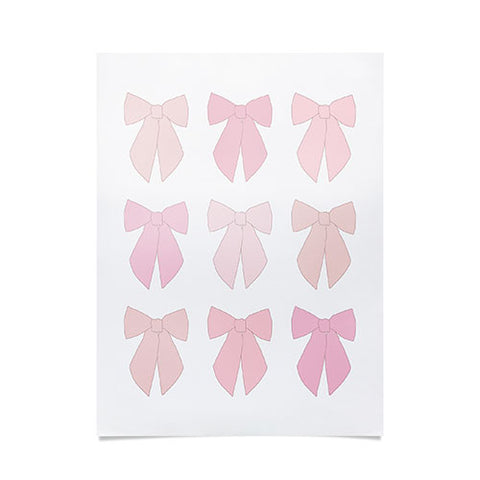Daily Regina Designs Pink Bows Preppy Coquette Poster