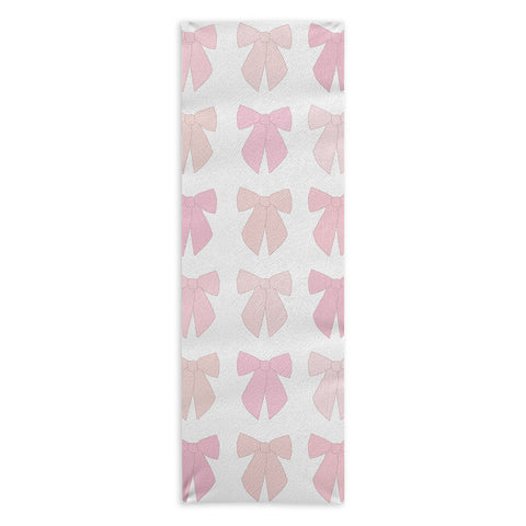 Daily Regina Designs Pink Bows Preppy Coquette Yoga Towel