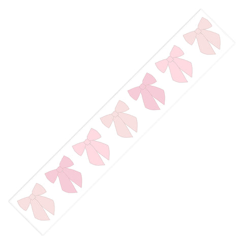 Daily Regina Designs Pink Bows Preppy Coquette Table Runner