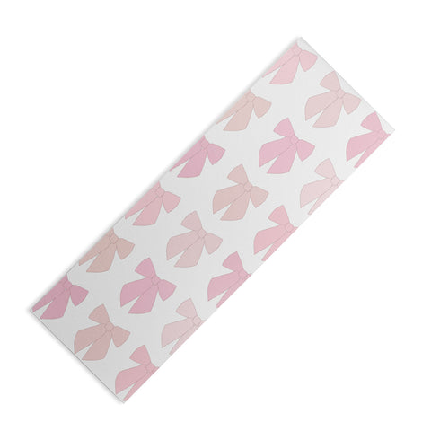 Daily Regina Designs Pink Bows Preppy Coquette Yoga Mat