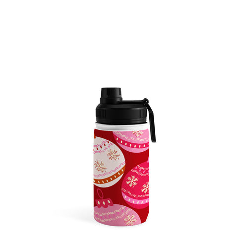 Daily Regina Designs Pink Christmas Decorations Water Bottle