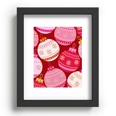 Daily Regina Designs Pink Christmas Decorations Recessed Framing Rectangle