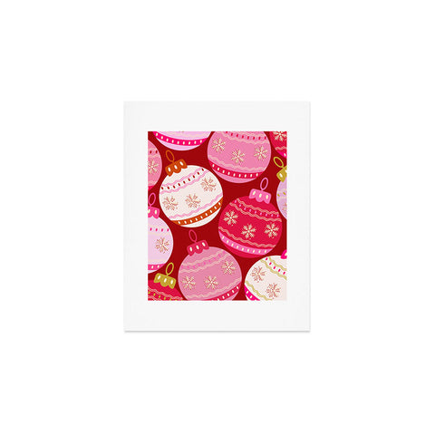 Daily Regina Designs Pink Christmas Decorations Art Print