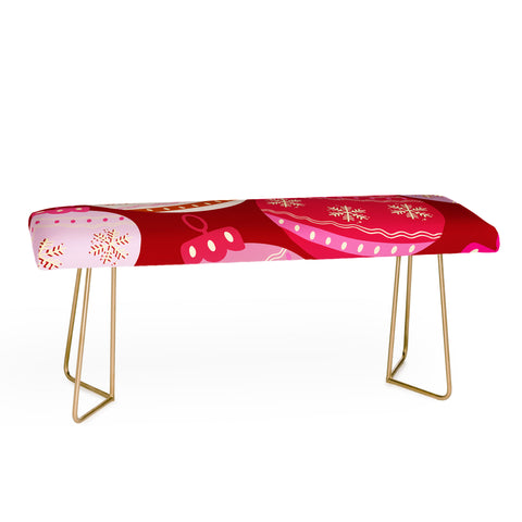 Daily Regina Designs Pink Christmas Decorations Bench