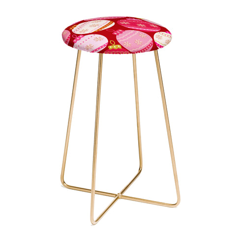 Daily Regina Designs Pink Christmas Decorations Counter Stool